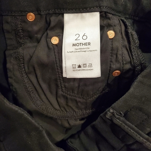 MOTHER High Waisted Looker Ankle Fray in Guilty Glitter Racer - Picture 5 of 7